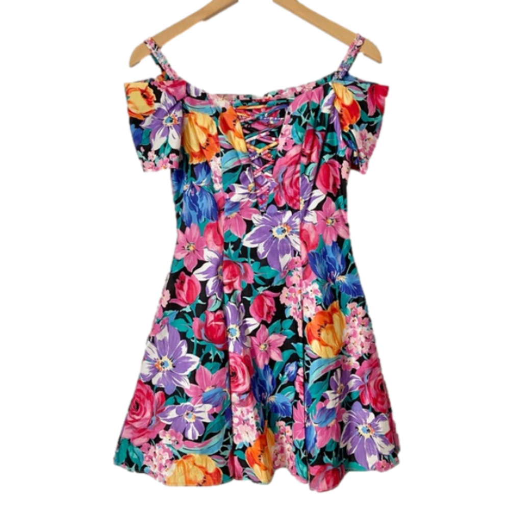 Vintage 90s Floral Mini Dress